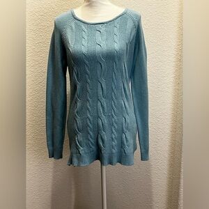 Cyrus Blue Cable Knit Sweater